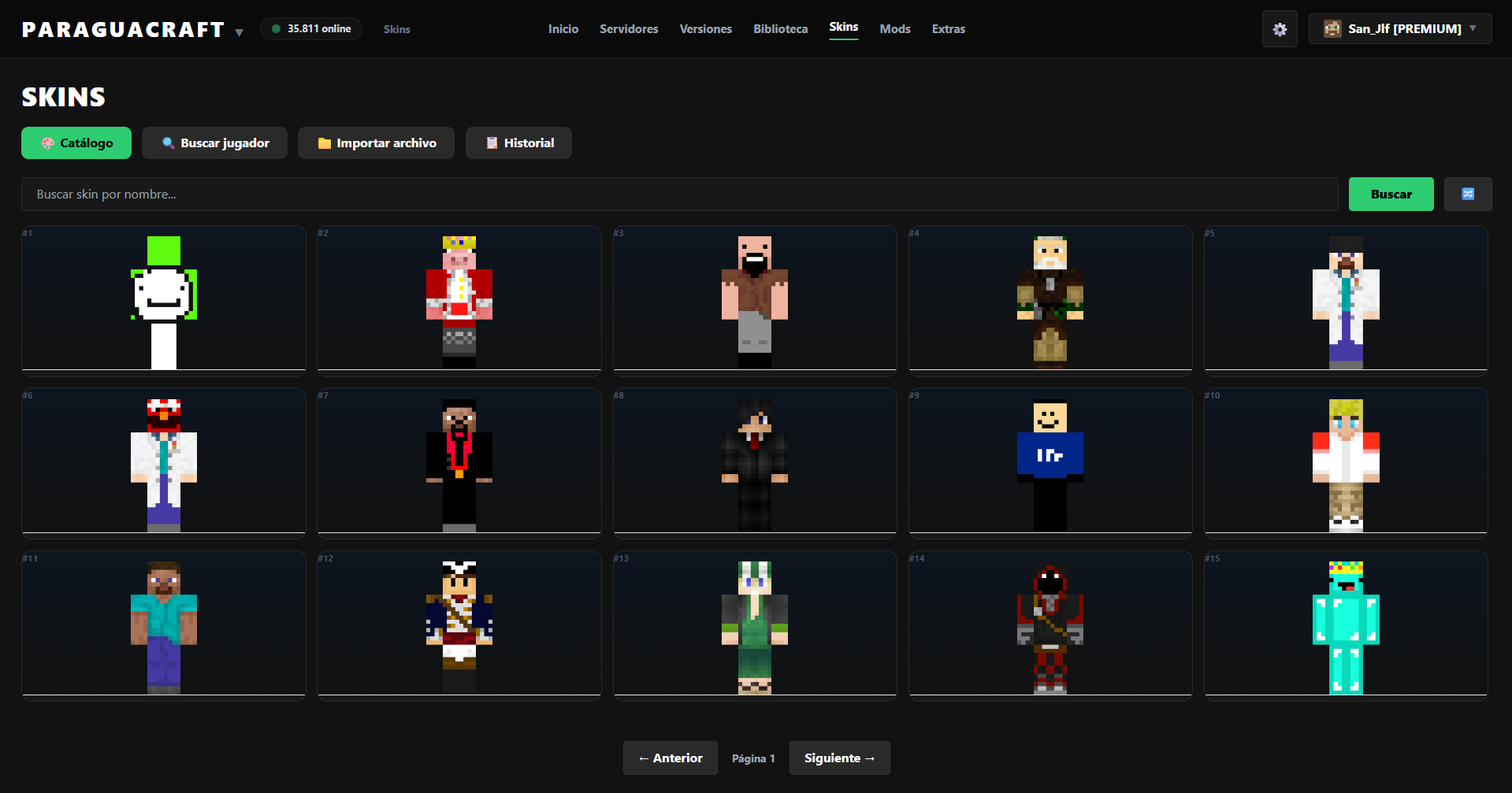 Paraguacraft — Skins