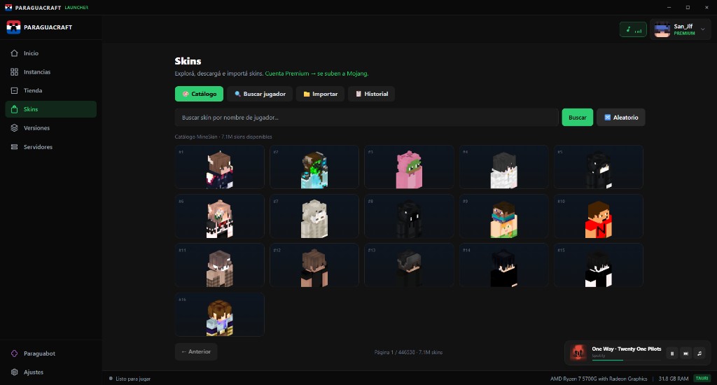 Paraguacraft — Skins